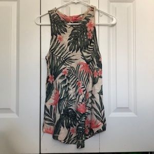 Tropical floral tank top